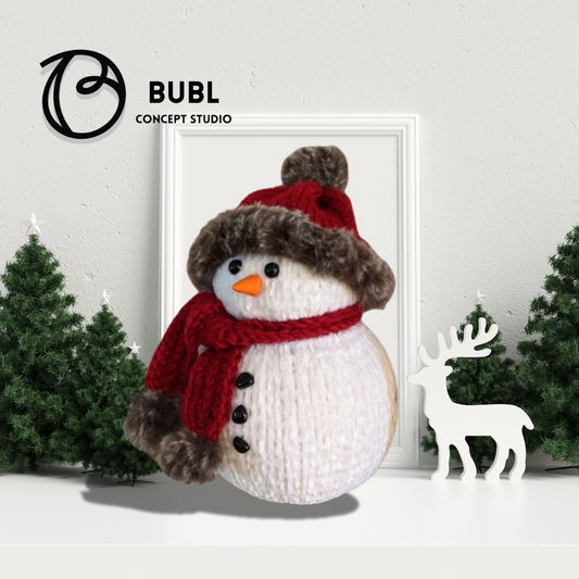 [SEASONAL] HAND-CRAFTED SNOWMAN SOFT TOYS GIFT (25X25)