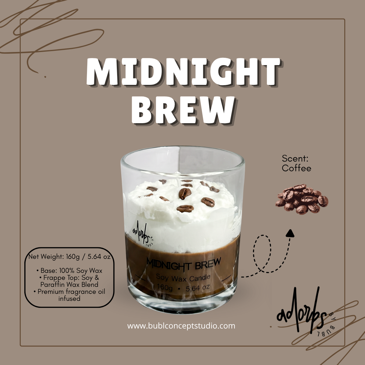 [FRAPPE SERIES] MIDNIGHT BREW CANDLE ☕