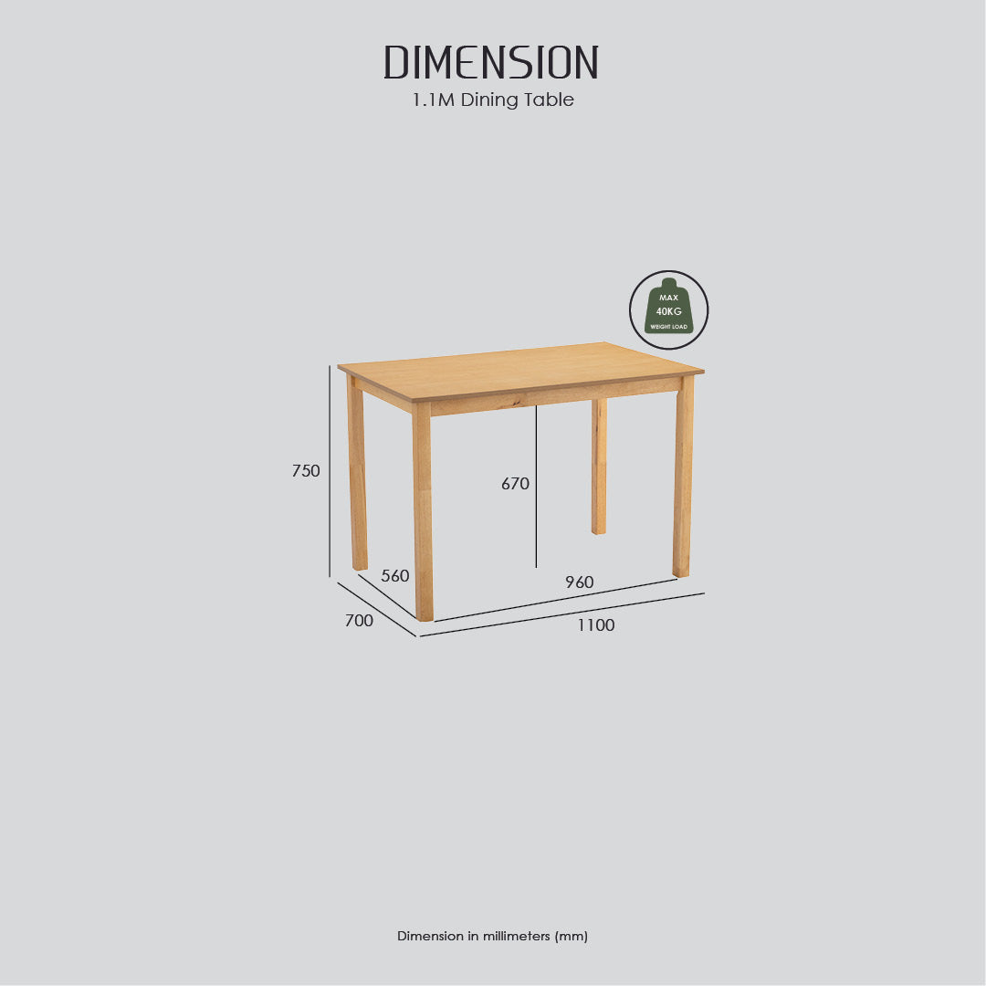 [DINING] MENTARI OAK SET